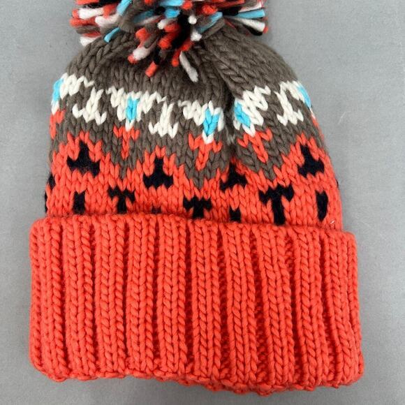Beanie Fair Isle Knit Pom Pom Unisex One Size Cozy Nordic Scandinavian Snow - Picture 4 of 8
